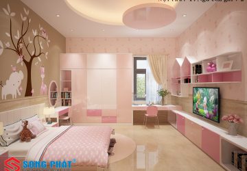mẫu phòng ngủ bé gái