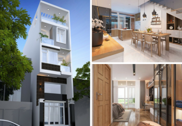 nhà phố đẹp 4x18m