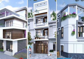 mẫu nhà phố có giếng trời