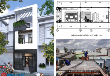 nhà phố 3 tầng 4x15m