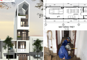 thiết kế nhà 1 trệt 3 lầu