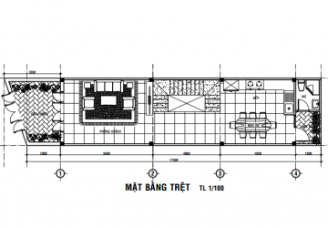 bản vẽ thiết kế nhà 4m