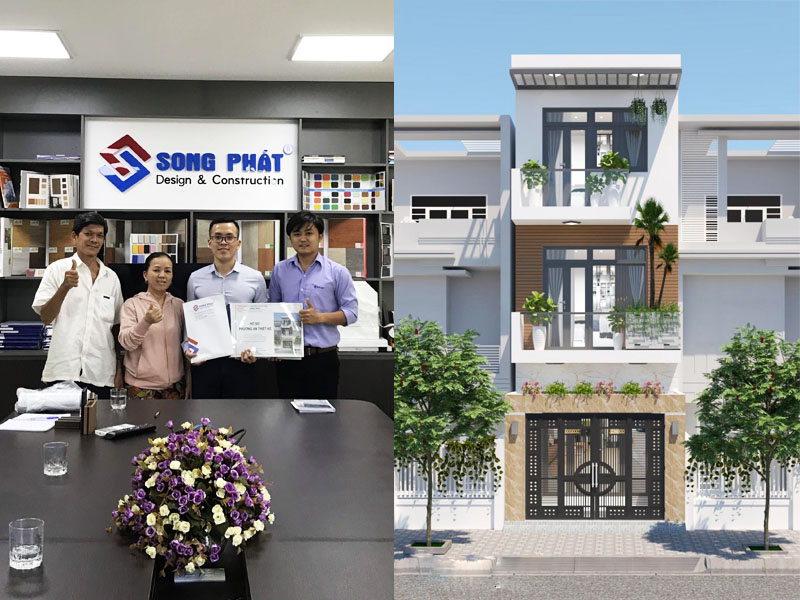 Anh Thành cùng gia đình đến ký kết hợp đồng thiết kế tại Song Phát (25/04/2020)