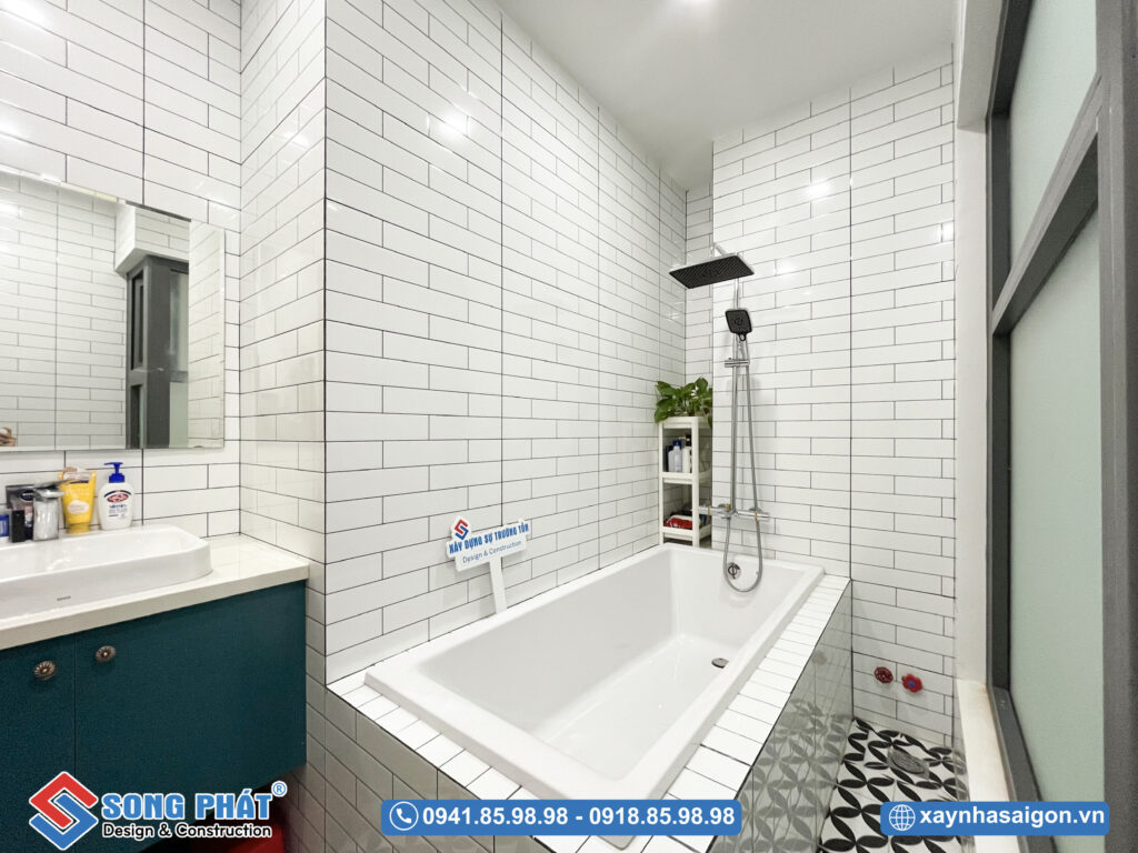 WC kết hợp bồn tắm tiện nghi cho gia chủ