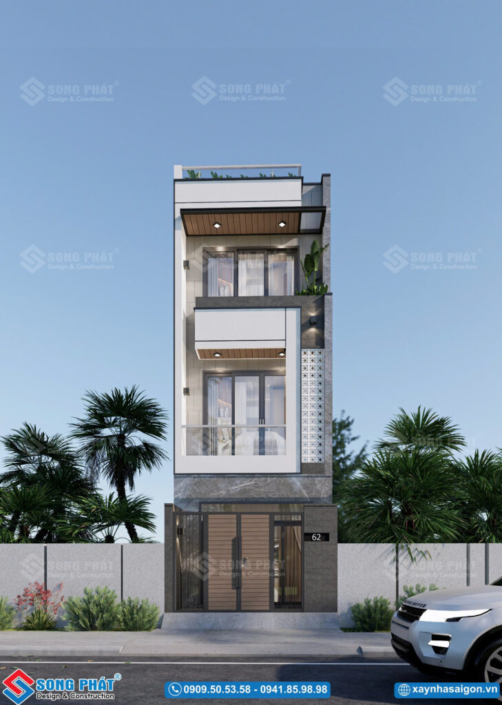 Mặt tiền hiện đại với chi tiết tinh tế