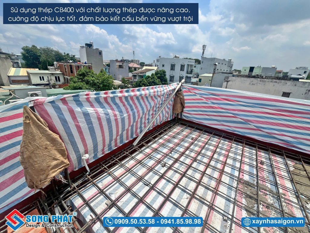 09/05 Hoàn thiện đi thép sàn lầu 2