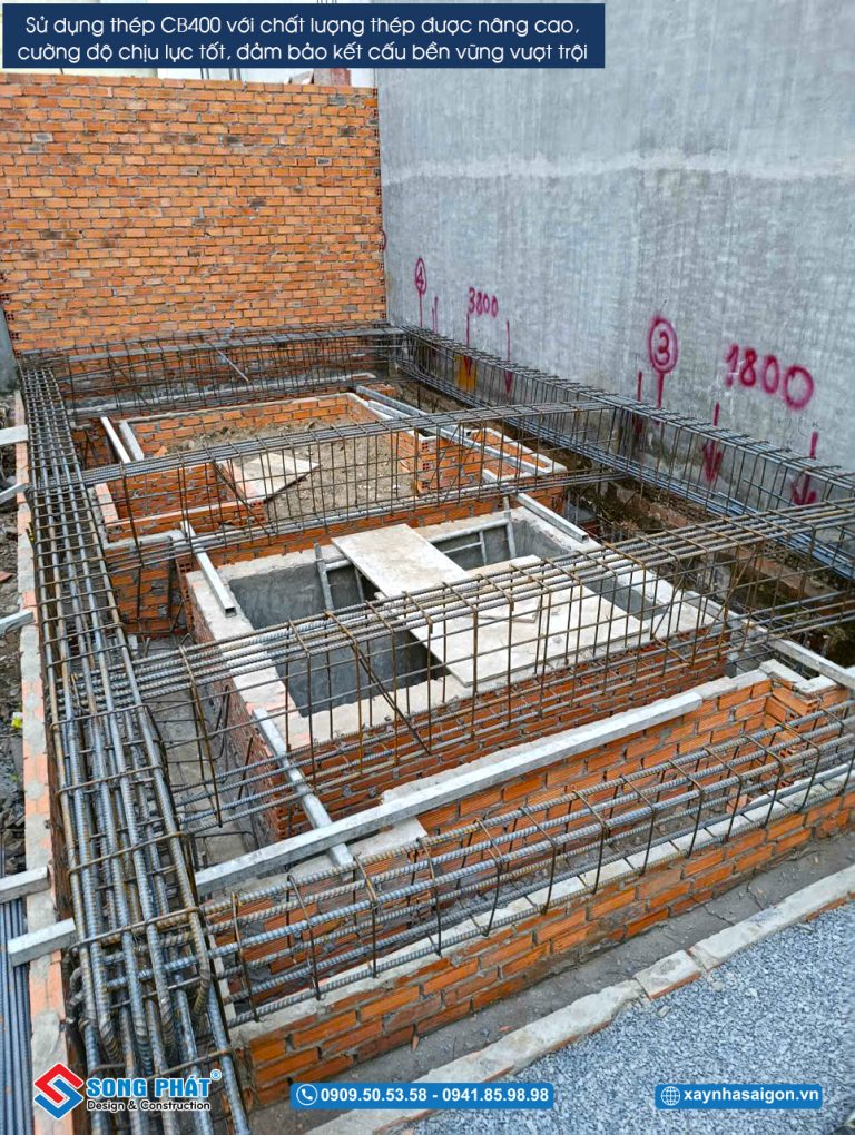 07/04 Thi công thép móng – giằng móng