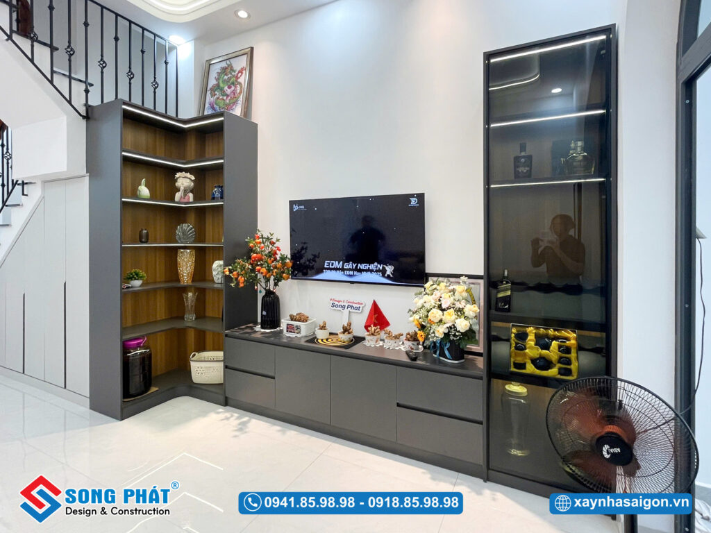 Nội thất tone xám mang đến vẻ đẹp sang trọng, hiện đại