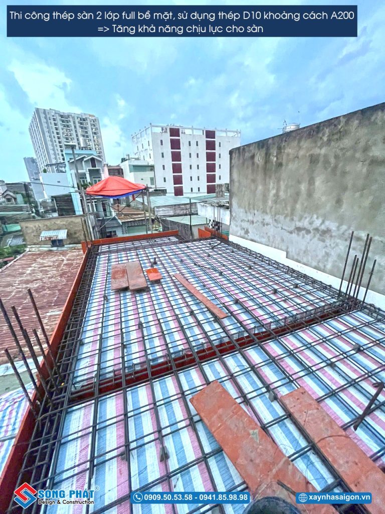 19/06 Hoàn thành đi thép sàn lầu 2