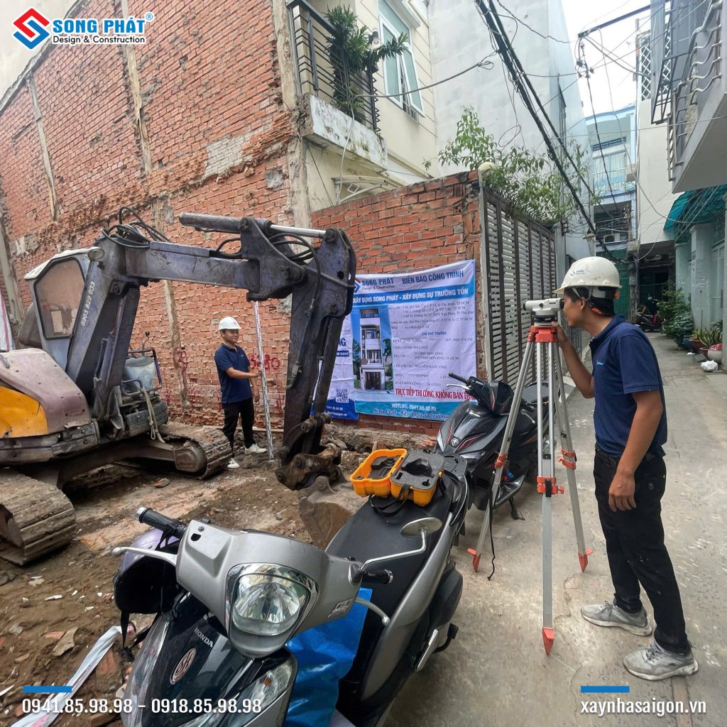 25/11 Kỹ sư Song Phát tiến hành định vị công trình
