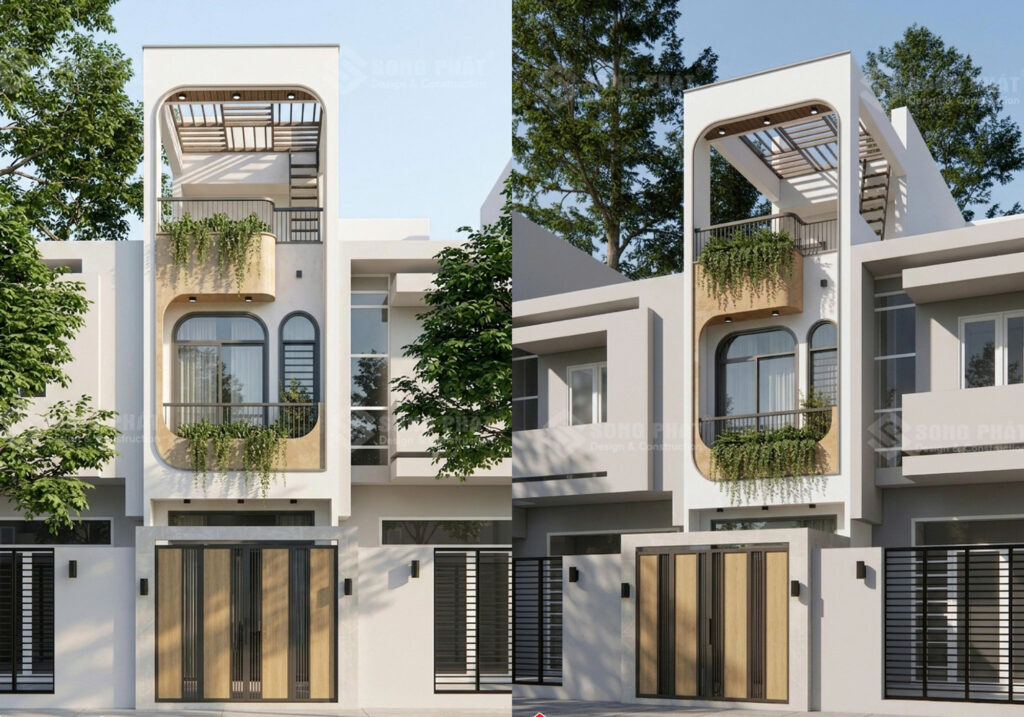 Nhà 1 trệt 2 lầu 200m2: Giữ lại những khoảng thở trong nhà phố