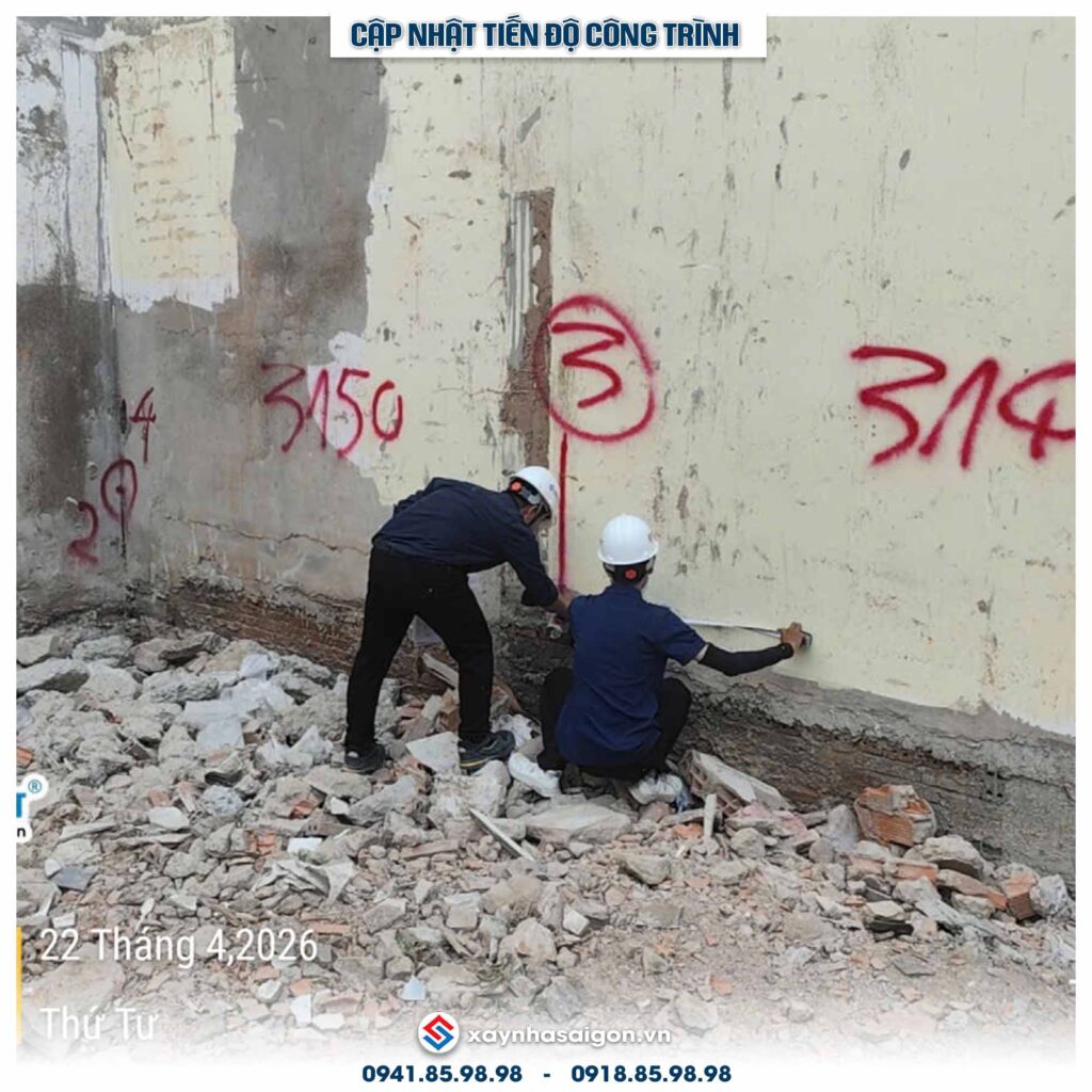 Kỹ sư định vị toàn bộ công trình
